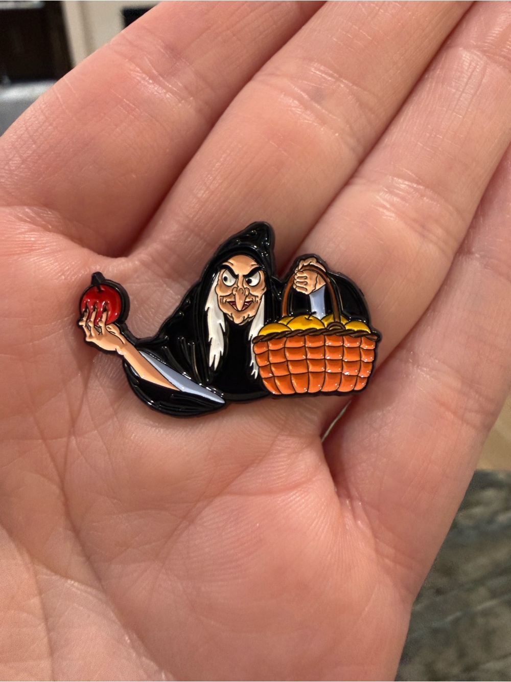 Disney Snow White Evil Queen & Poison Apple with Basket Enamel Pin